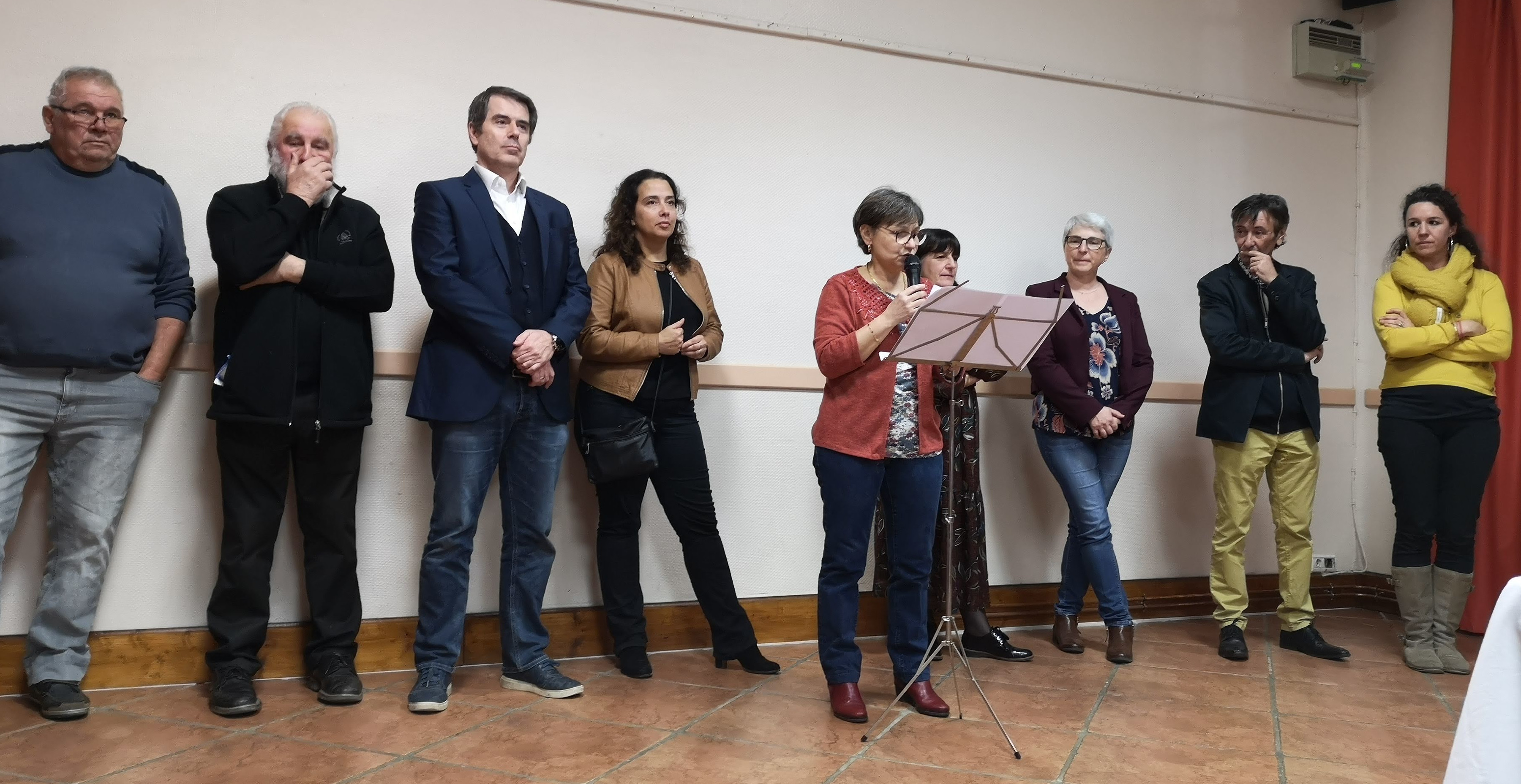 L'équipe municipale lors des voeux du maire 2020