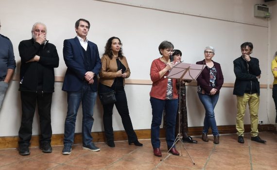 L'équipe municipale lors des voeux du maire 2020